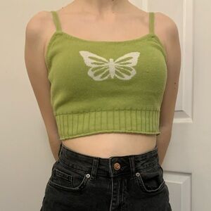 Garage Butterfly Crop Top